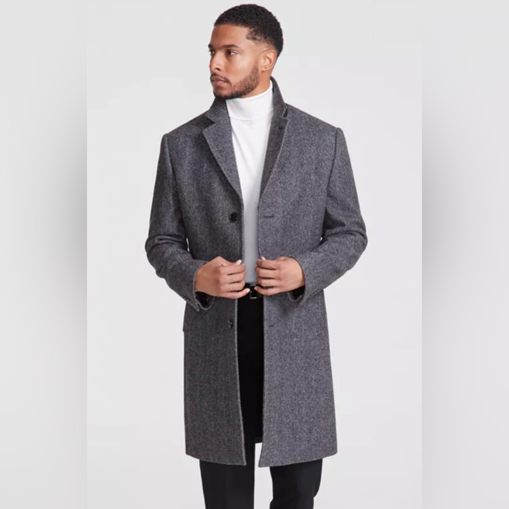 Vintage Casualcraft New York Herringbone Coat fulling lined. unisex. Size 38